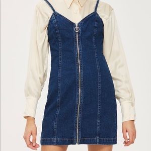 Topshop Moto Mena Zip Front Dress
